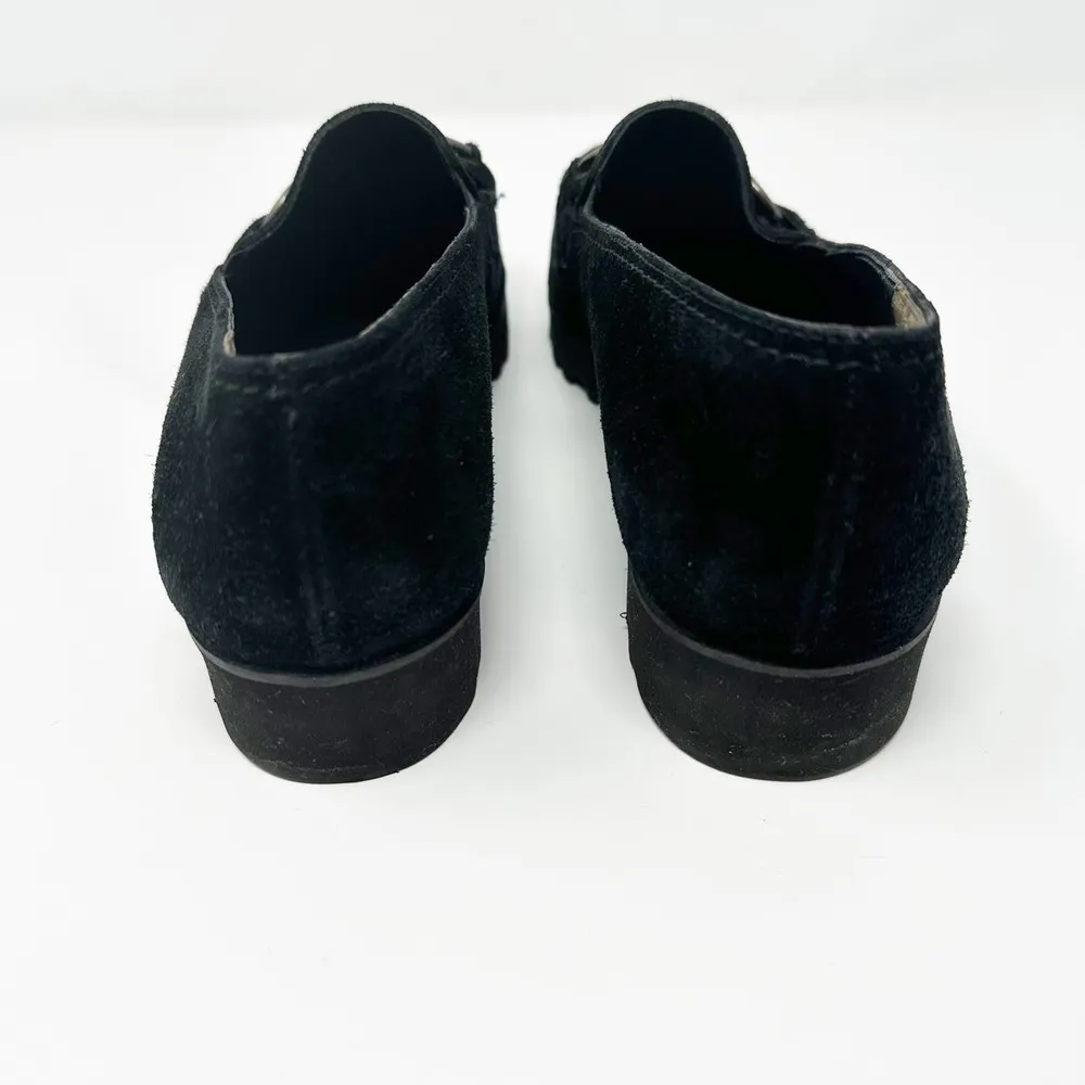 Paul Green Black Suede Chunky Chain Platform Loafer Women’s 7 - Image 4