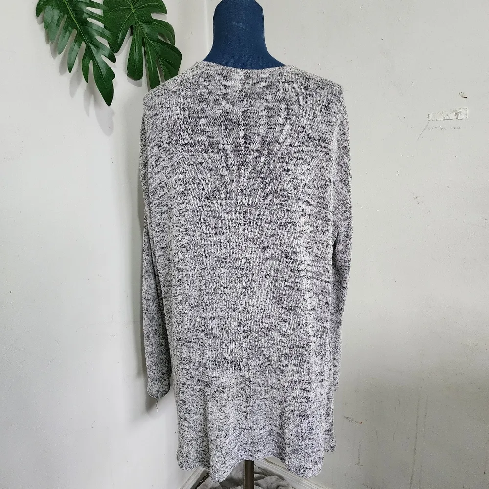 Divided H&M Heather Grey Open Front Cardigan Sweater - Image 5