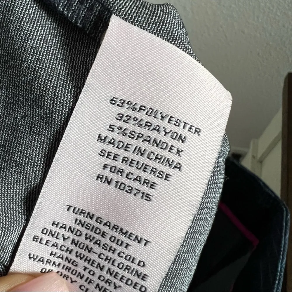 NWT Nanette Leopore Geometric Plaid Navy Business Casual Pants Legging Office M - Image 11