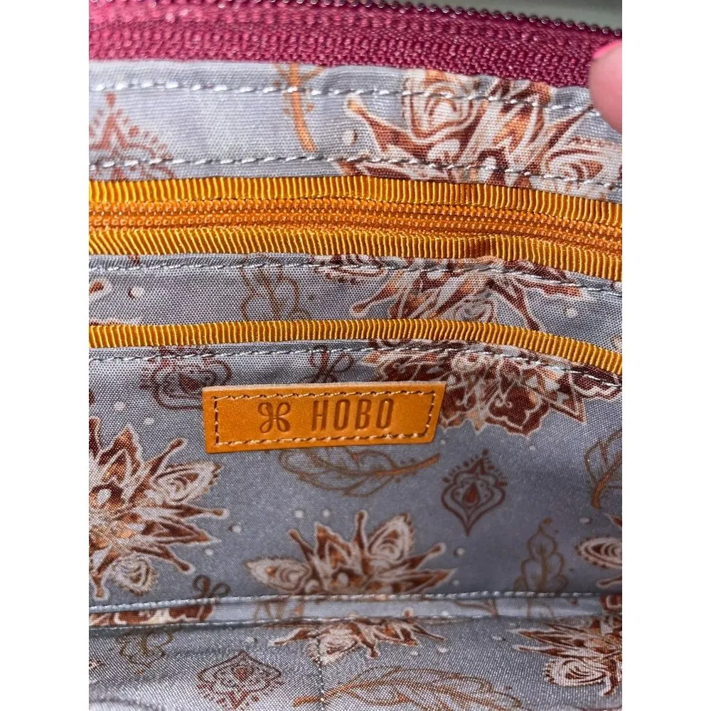 Hobo Wristlet Used Dark Red Leather Small - Image 11