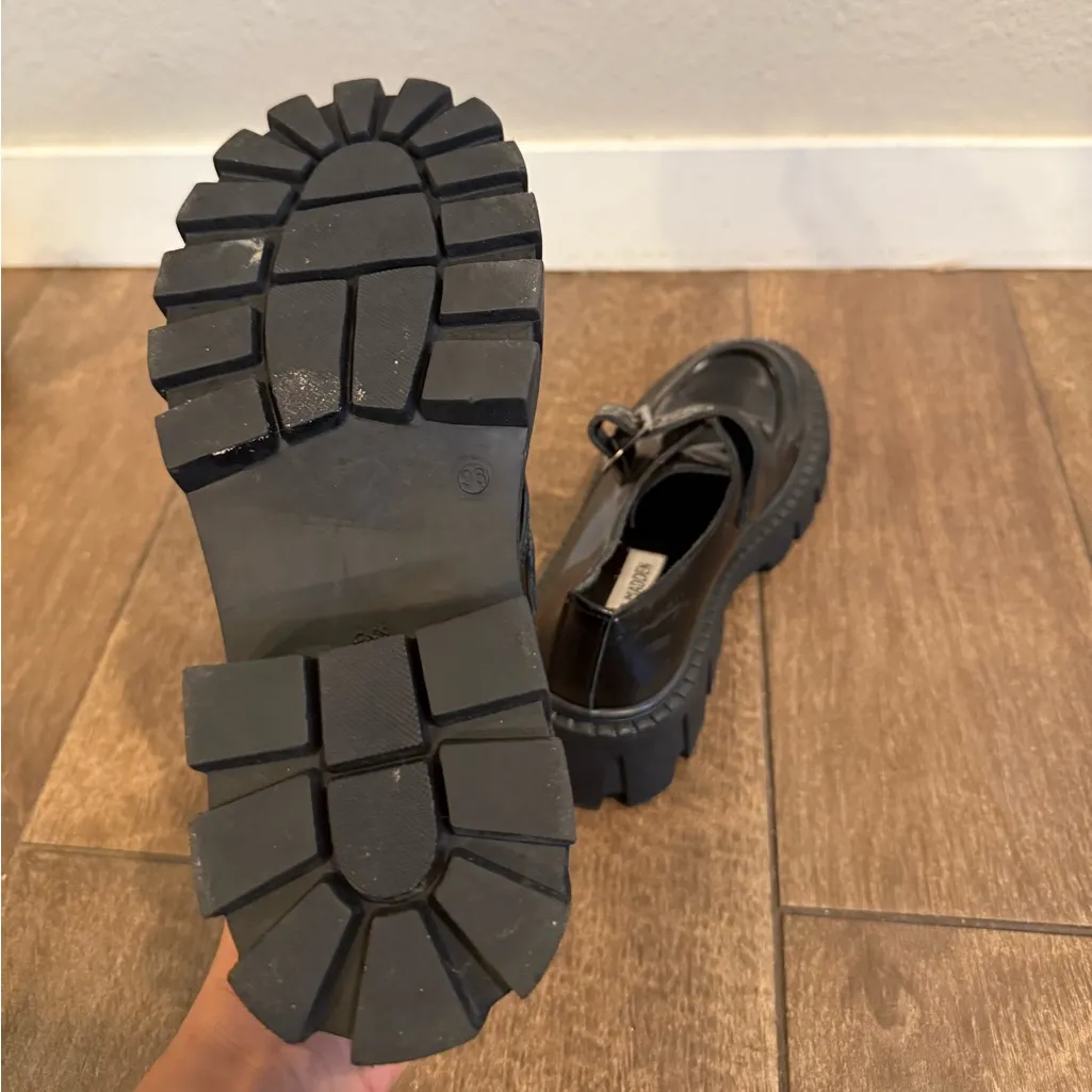 Steve Madden Henna Black Slip on Loafers with Buckle Detail Size 6M - Image 10