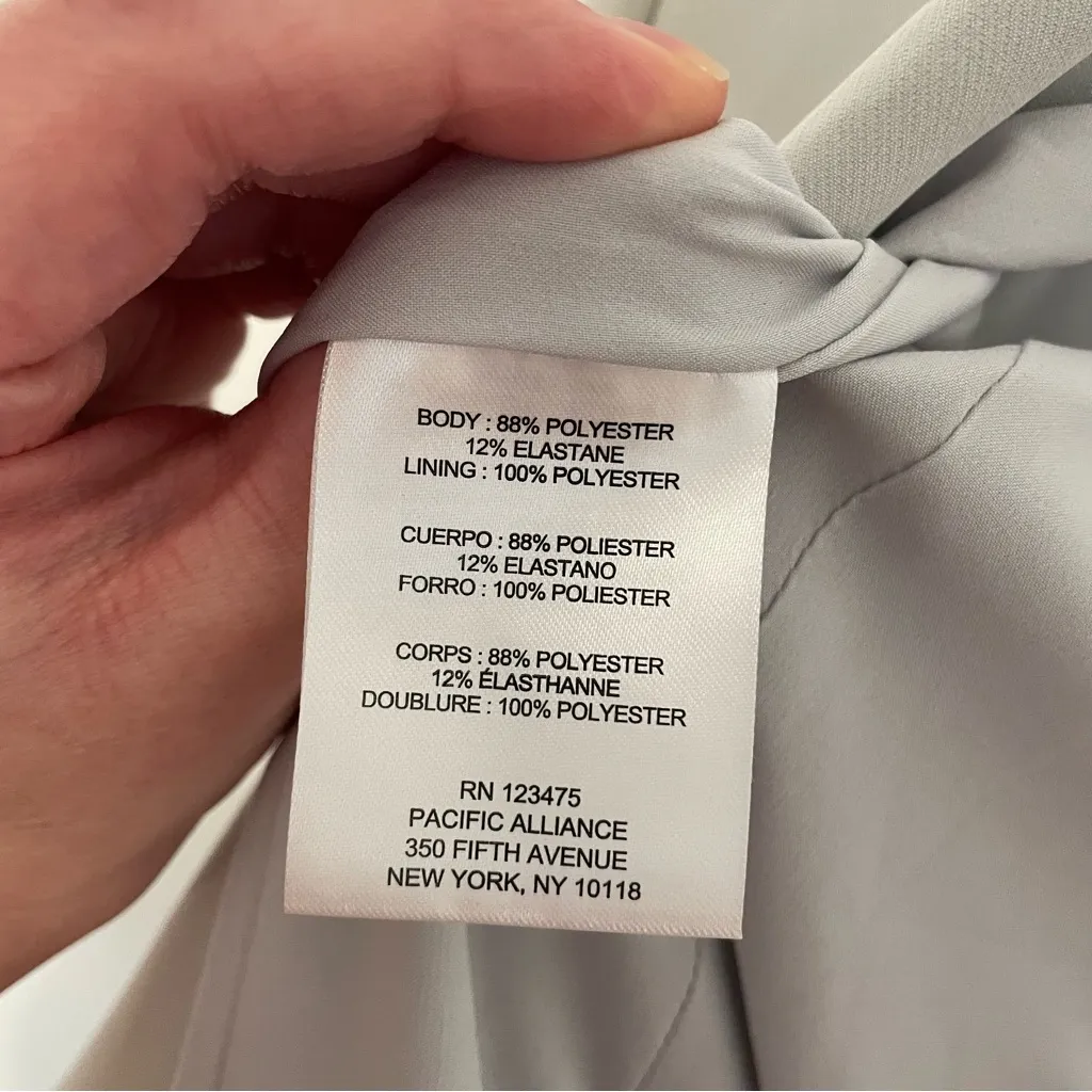 NEW NWT JONES NEW YORK SIGNATURE JNY Light Gray Open Notch Lapel Blazer Jacket 6 - Image 7