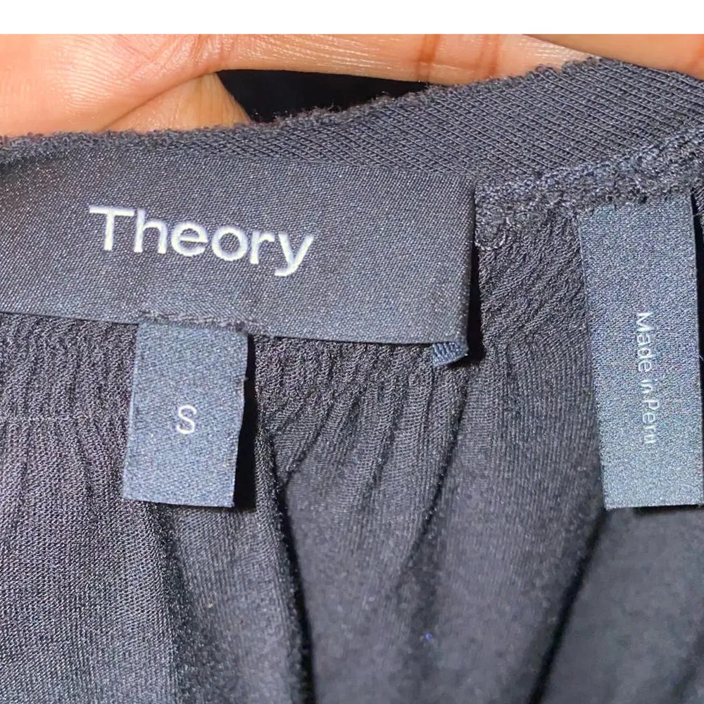 Theory Sleeveless Scoop Neck Plume Jersey Swing Dress in Black Size Small - Image 4