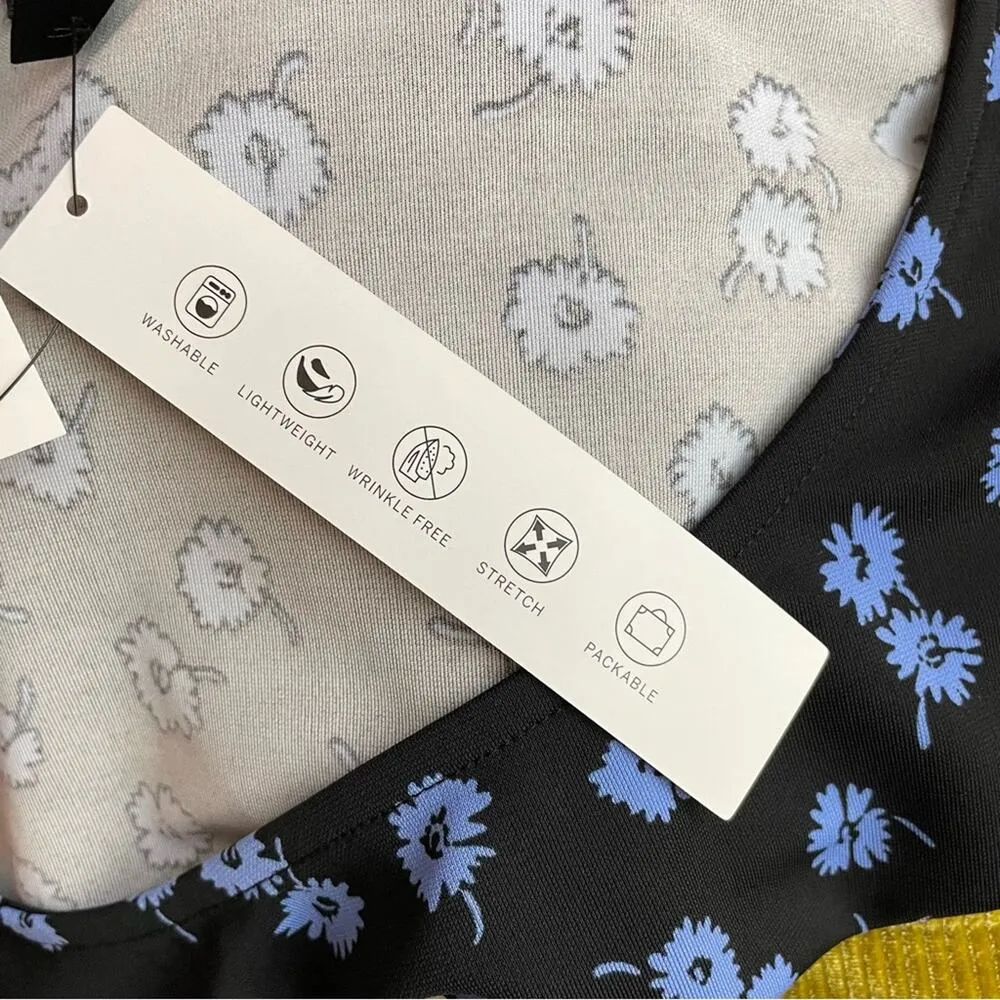 Talbots Blue Black Daisy Knit Jersey sleeveless scoop neck tank top shirt 3X new - Image 10