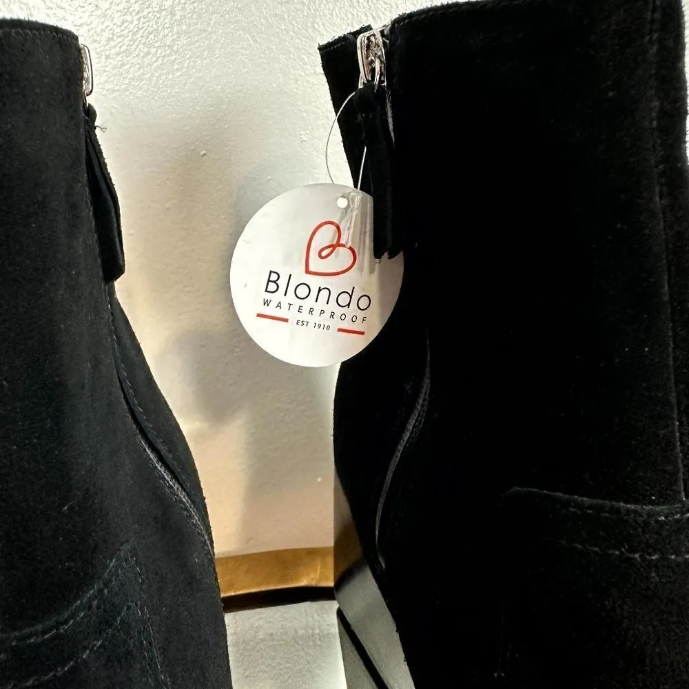 BLONDO Salome Waterproof Bootie in Black Suede Size US 11 NWT - Image 6