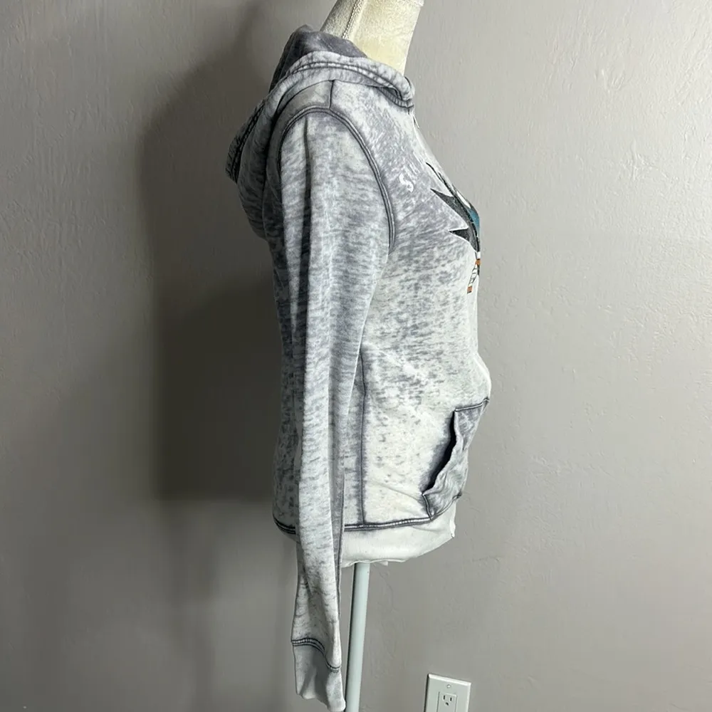 The original retro brand • San jose sharks hockey team burnout full zip jacket - Image 4