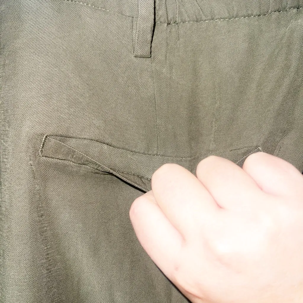 A new day olive green women’s hook zipper and button closure comfy dress pants - Image 8