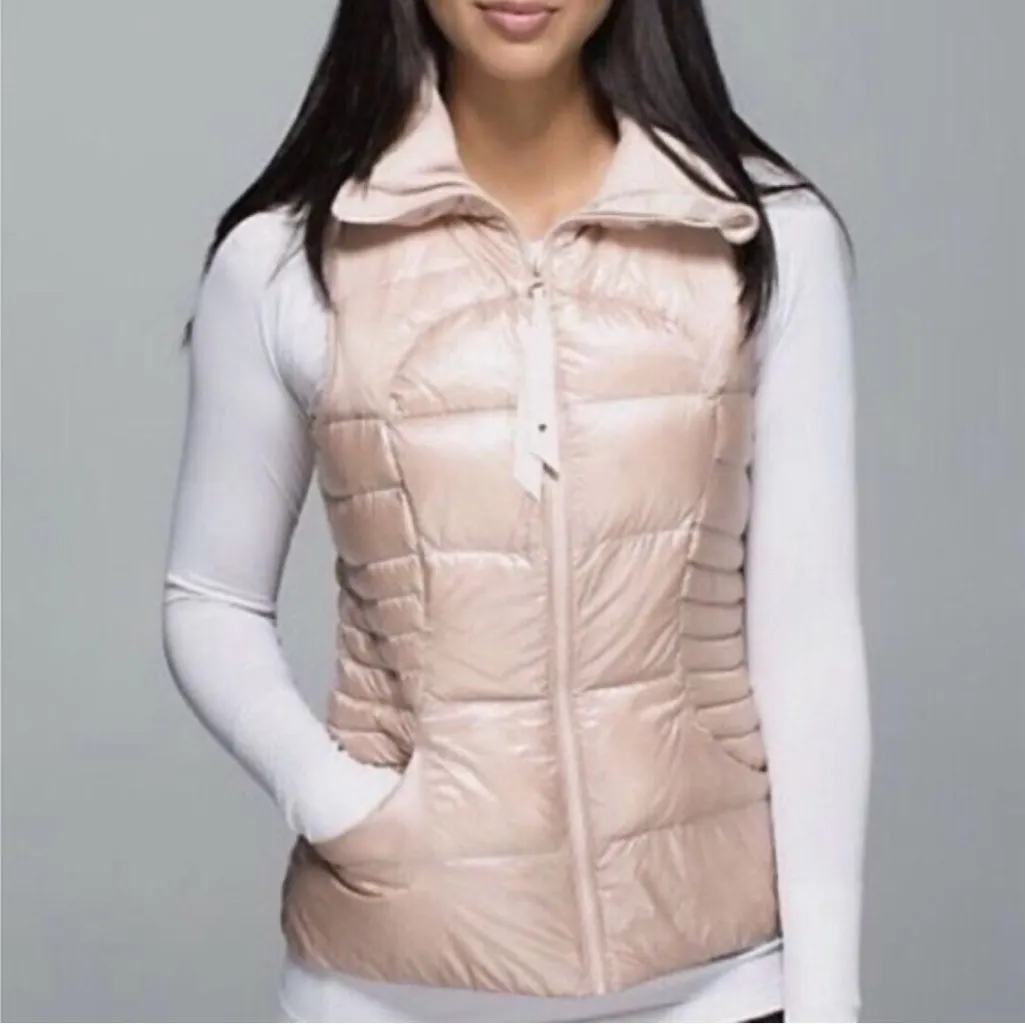 2013 Lululemon Fluffin’ Awesome Vest Rose Gold Size 6 Ultra Rare Goose Down Vest - Image 3