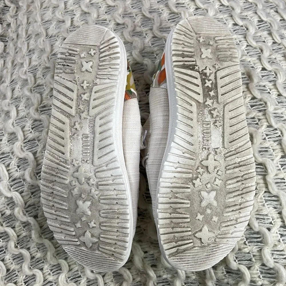 Hey Dude Women's Off White Casual Shoes Floral Camo Print Wendy Funky Chambray - Image 9