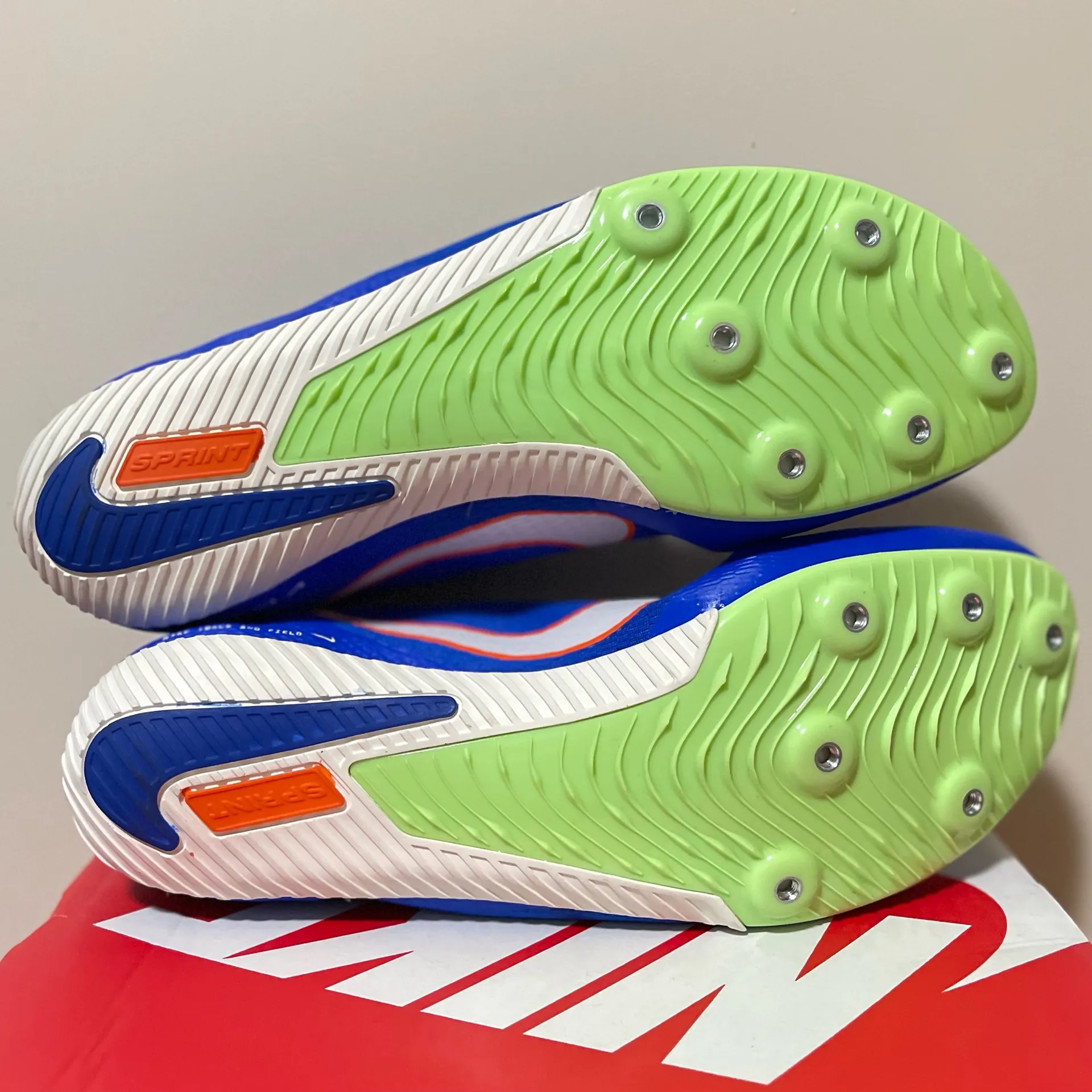 Nike Zoom Rival Racer Blue Safety Orange Track Field Spikes Size 12 (DC8753-401) - Image 4