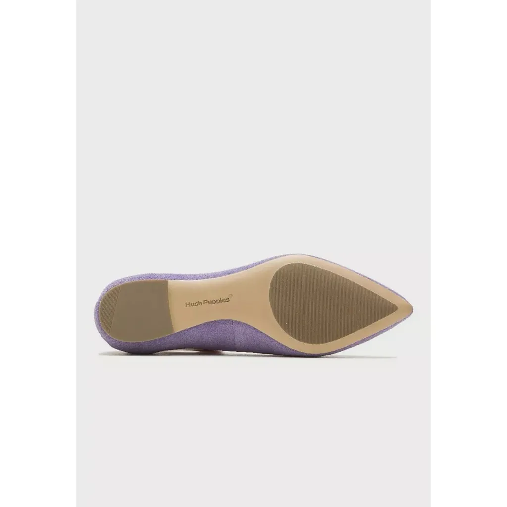 Hush Puppies Hazel Pointed Toe Ballerinas Taffy Purple Suede Flats 8 - Image 3