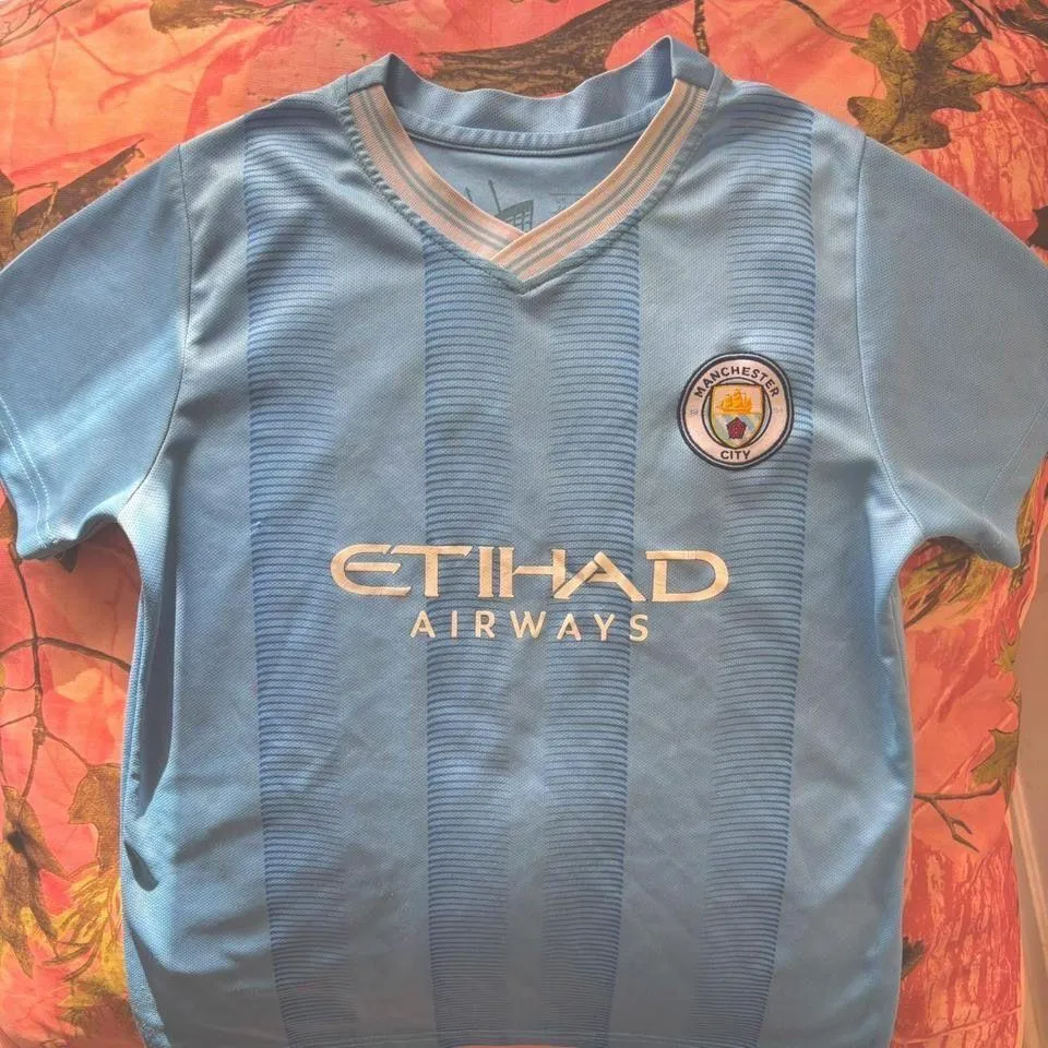 erling haalad manchester city football club soccer jersey Blue - Image 4