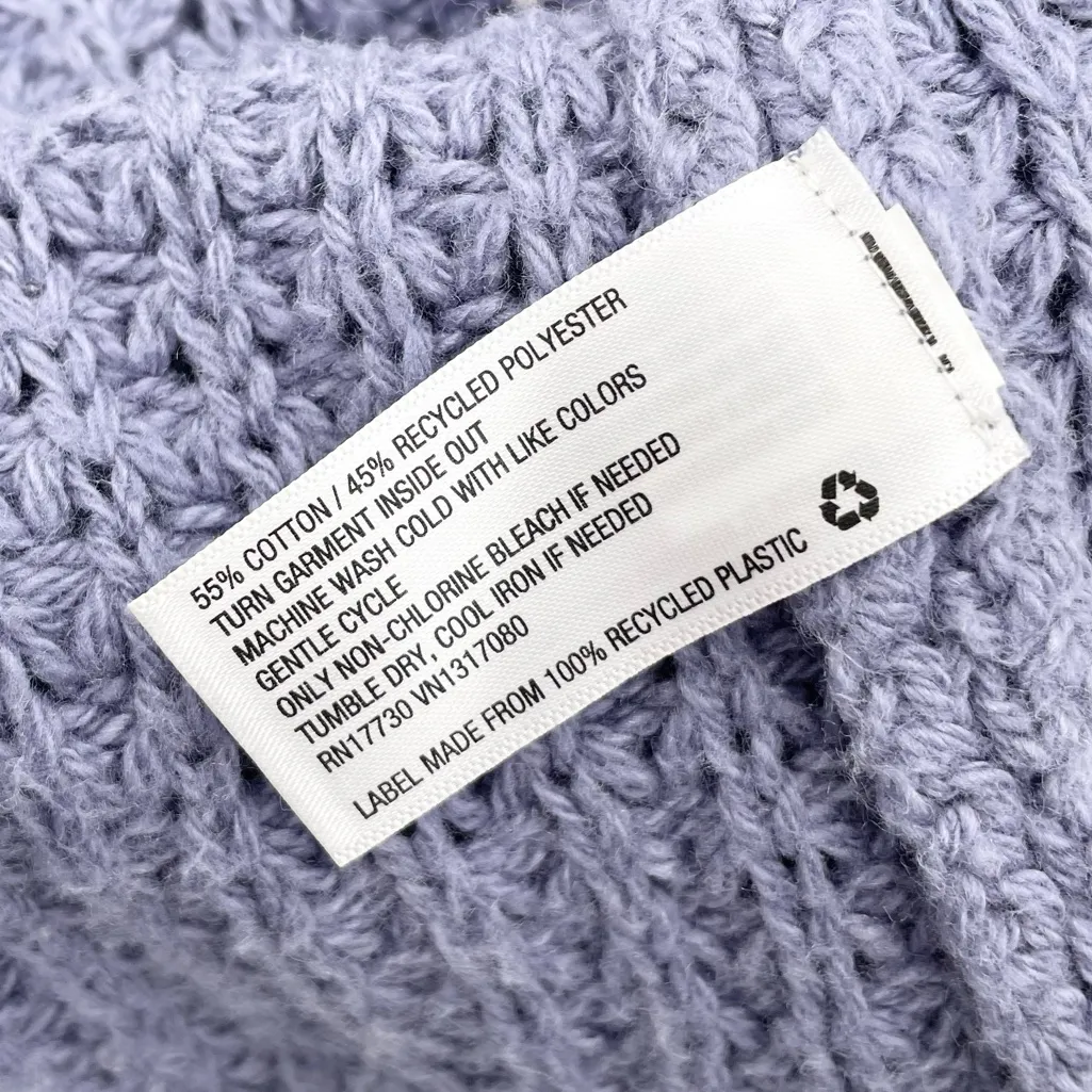 Universal Thread Crochet Granny Square Crop Sweater Size XL Purple Blue Cottage - Image 8