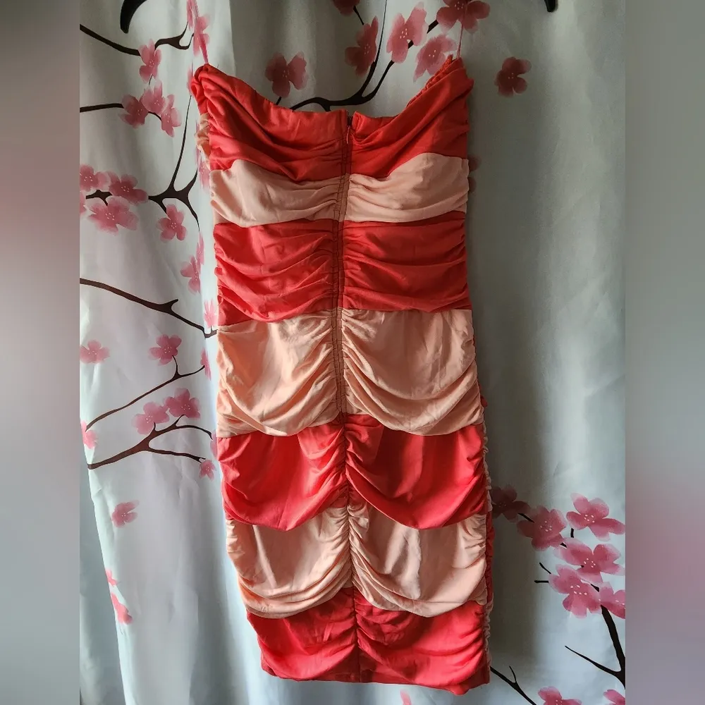 NIP Women's Katia Sweetheart Strapless Coral Peach Two Tone Size XS - Image 2