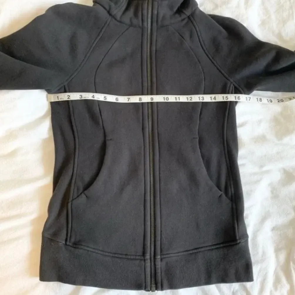 Lululemon Scuba Hoodie Light Cotton Fleece in Black Size 4 - Image 6