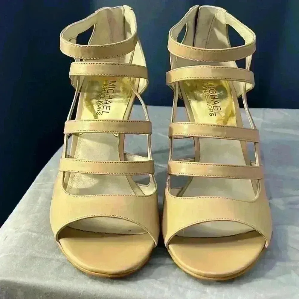 Micheal Kors Mavis Open Toe 3.5in Heels - Image 3