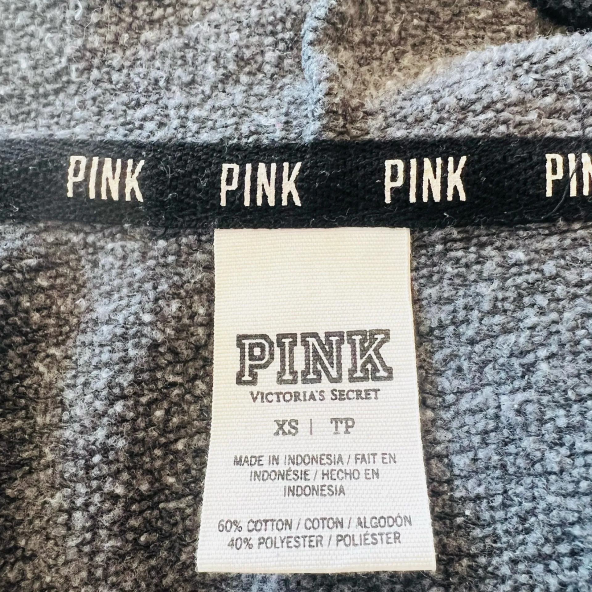 Victoria’s Secret PINK Vintage Grey Zip-up Hoodie Jacket - Image 8