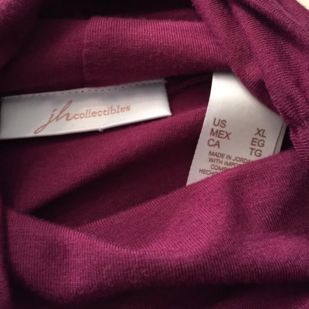 JH Collectables Turtleneck Long Sleeve Purple Size XL - Image 4