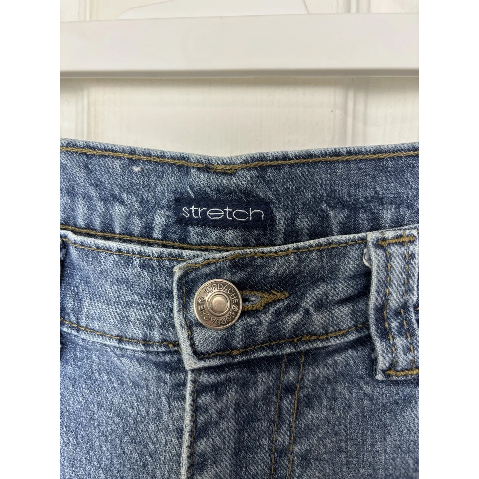 Vtg Customized Jordache Denim Cut Off Shorts Size 7/8 High Rise Festival 90s - Image 3