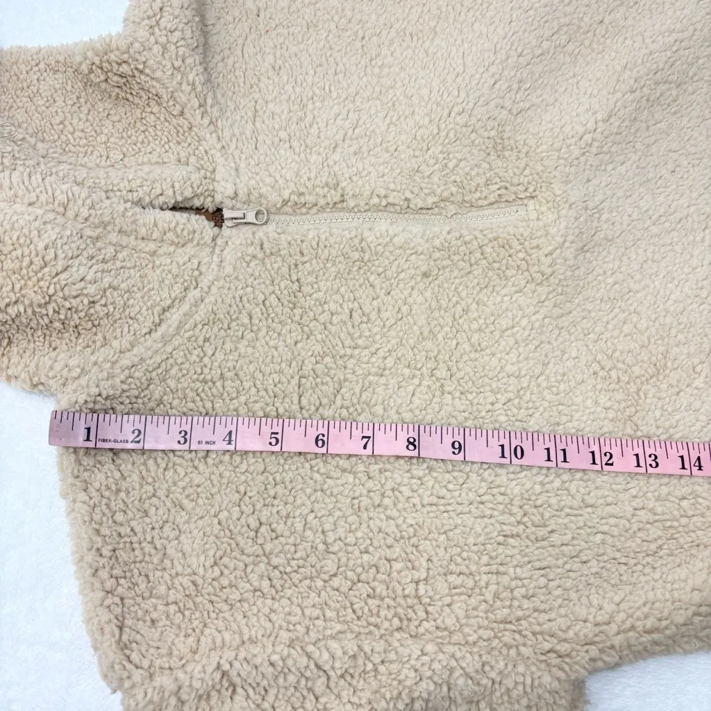 Koolaburra by UGG Brushed Back Sherpa Hoodie Pullover Irish Cream size M Size M - Image 11