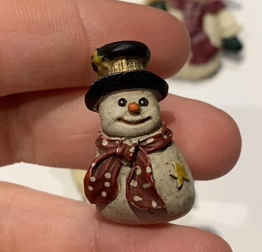 Lot Of 5 Holiday Brooches Pins • Christmas Holiday Snowmen - Image 7