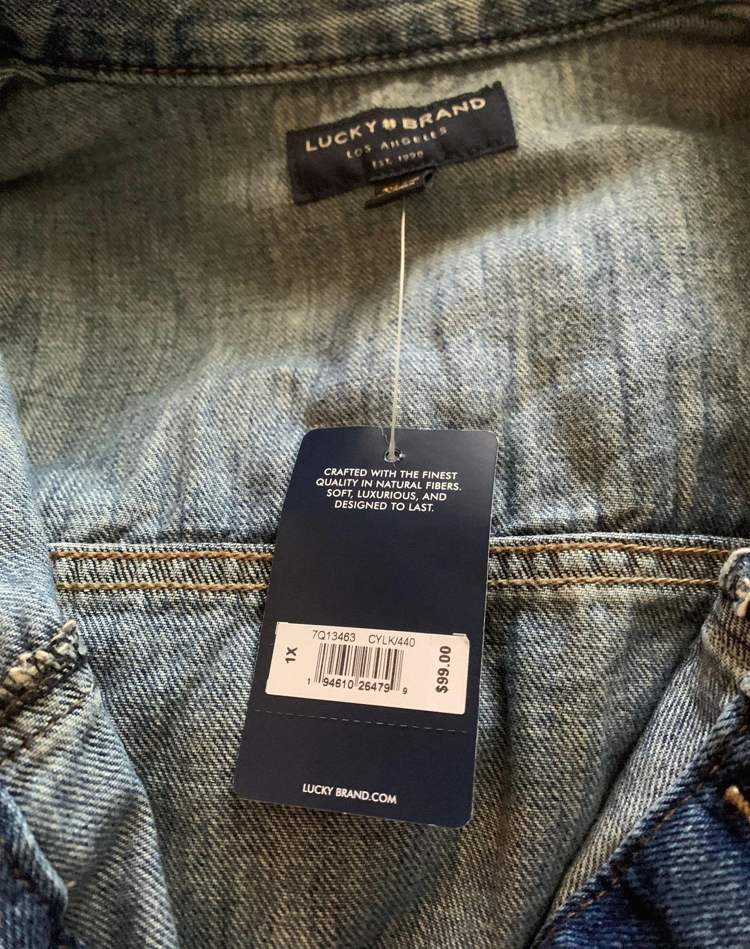 Lucky Brand Denim Jean Jacket Size 1X New With Tags - Image 12
