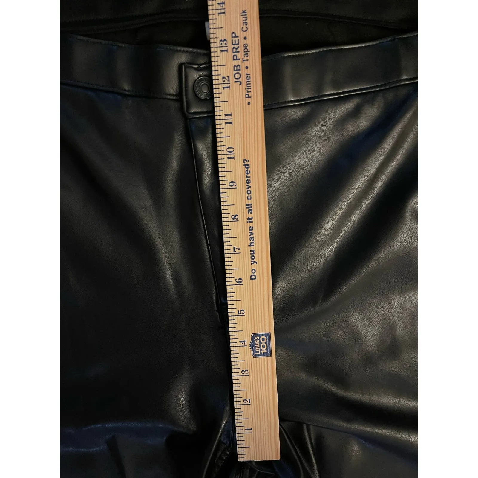 Abercrombie & Fitch Black Curve Love Vegan Leather 90s Straight Pant Size 22S‎ - Image 11