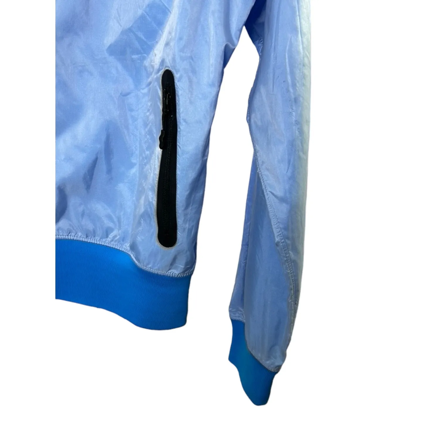 Nike Light Blue Hooded Fused Windrunner Jacket Women's Size Medium - Image 2