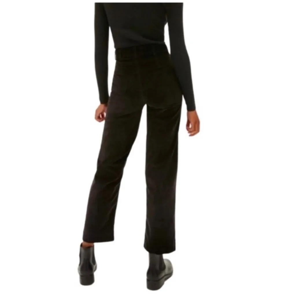 EVERLANE The Baby Cord Relaxed Straight Pant in Black Size 4 - Image 3