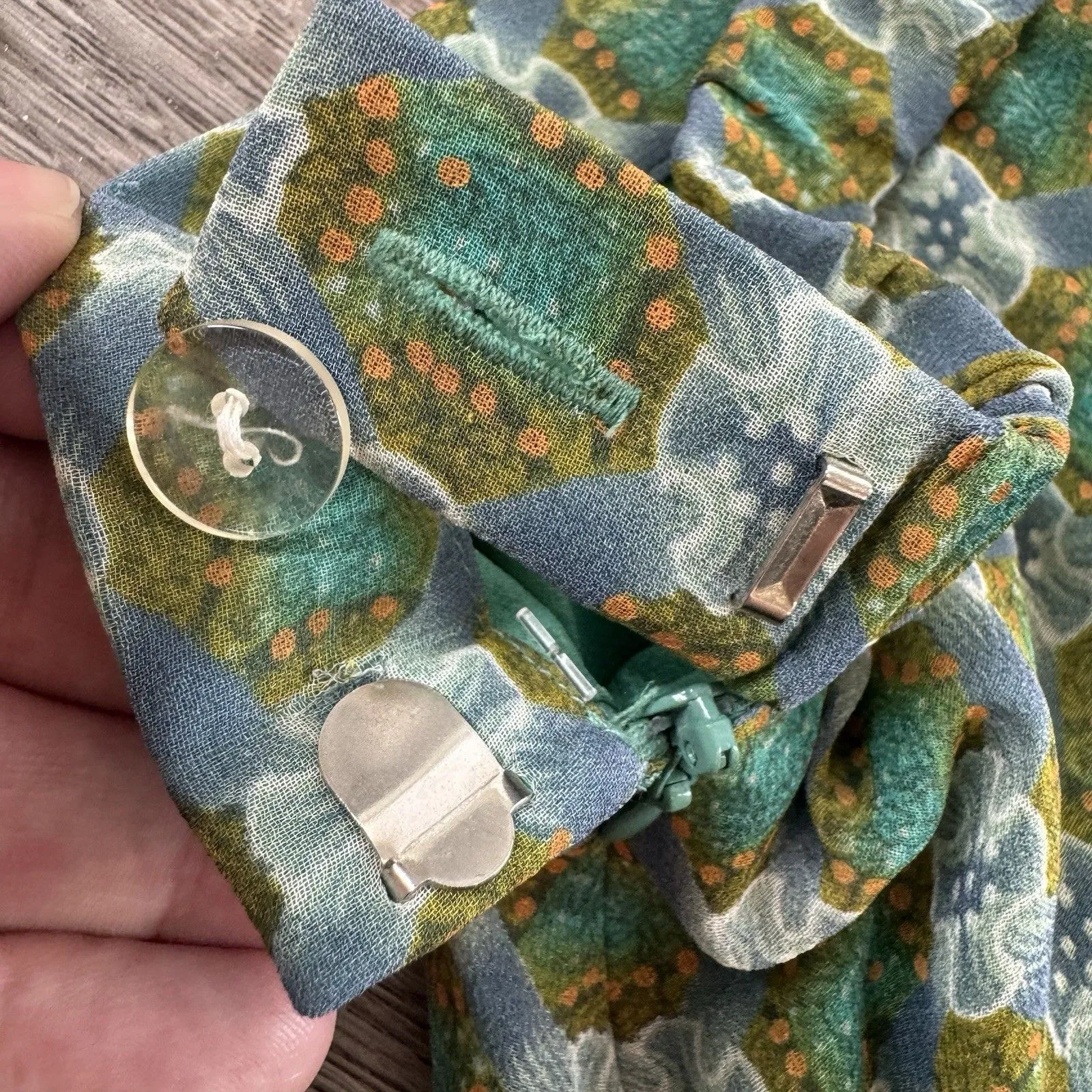 Coldwater Creek Silk Maxi Skirt Size S Green Sequin Forest Fairy Goblin Boho Y2K - Image 7