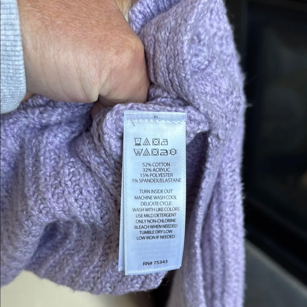 Rachel Zoe Cozy Purple Hoodie Sweater - Image 11