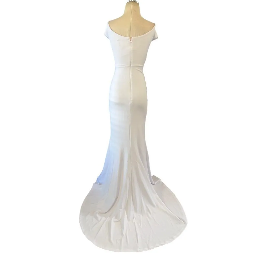 Nookie Neptune Gown in White XSmall New Womens Long Formal Maxi Dress - Image 7