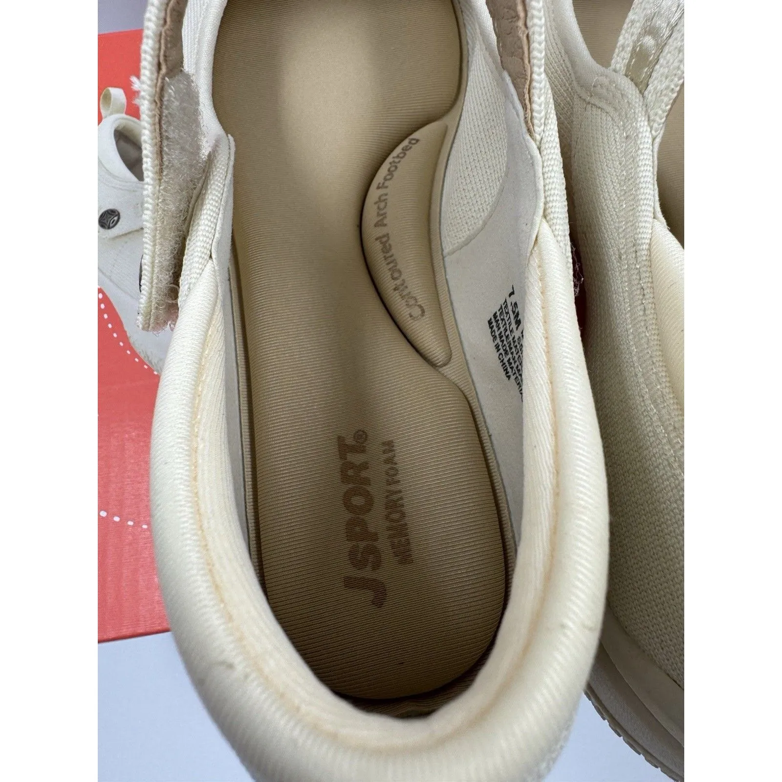 Jsport Womens Shoes Beige Mary Jane Memory Foam Contoured Arch Lightweight 7.5 - Image 7