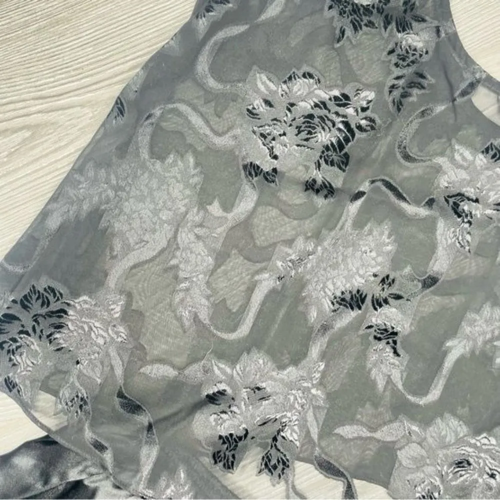 Nwt Victoria's secret Vintage silky sheer short sleeve shirt pajama set medium b - Image 3