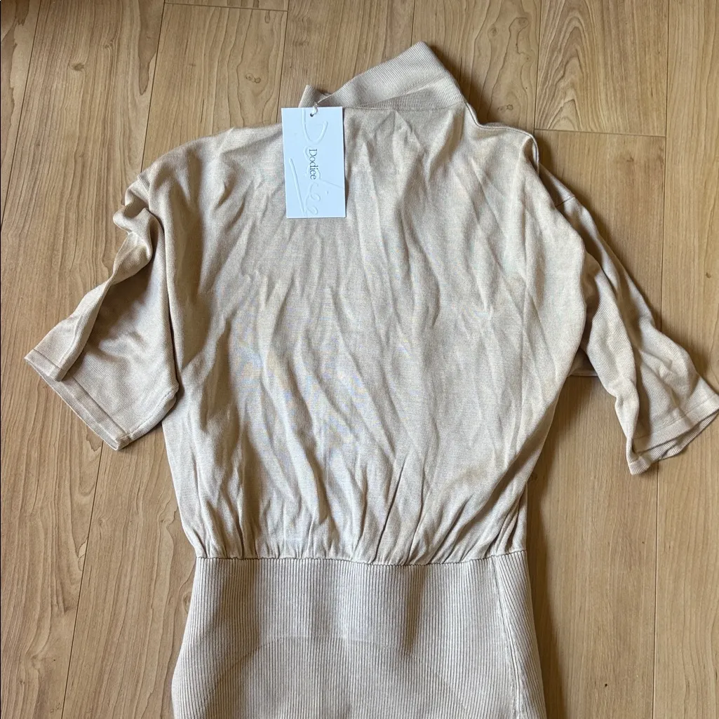 VEDA silk maxi dress in oatmeal - Image 5