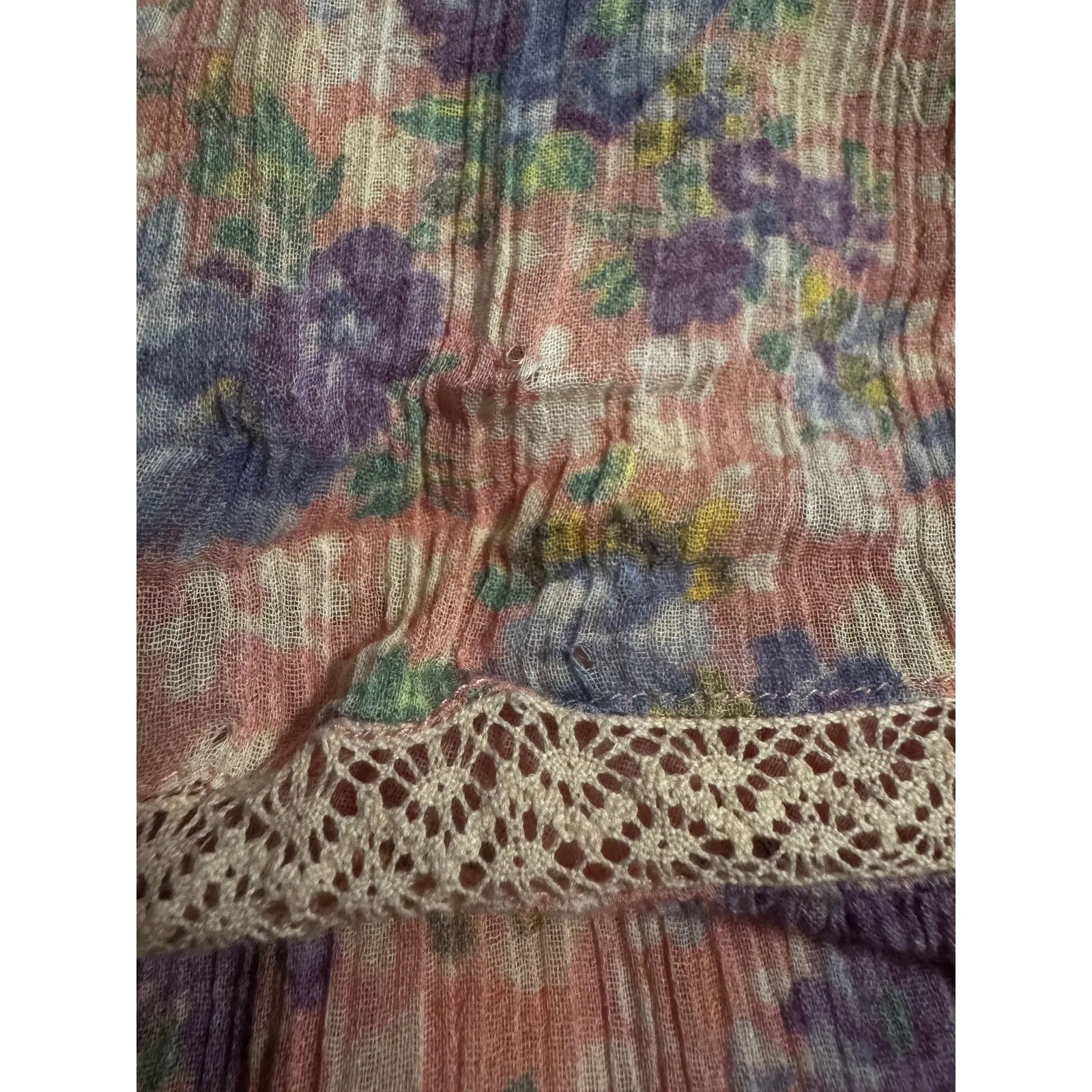 LoveShackFancy Dress India Pink Garden Size Small Cottagecore Coquette Regency - Image 6