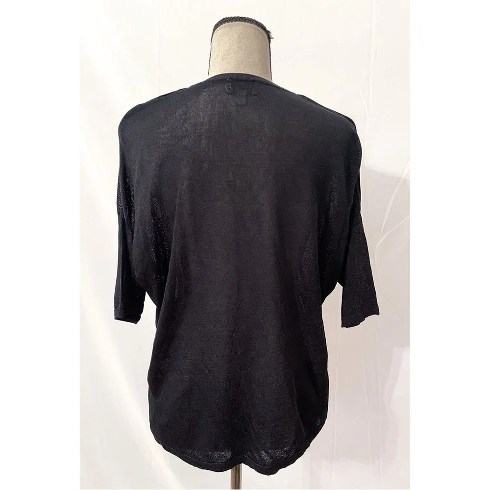 Witchery T Shirt | Oversized Black Short Sleeves - Image 2