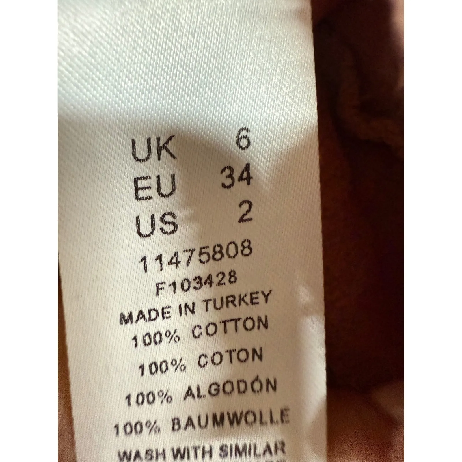 ASOS Design Essentials Cropped Mauve Long Sleeve Sweatshirt Size US 2 - Image 6