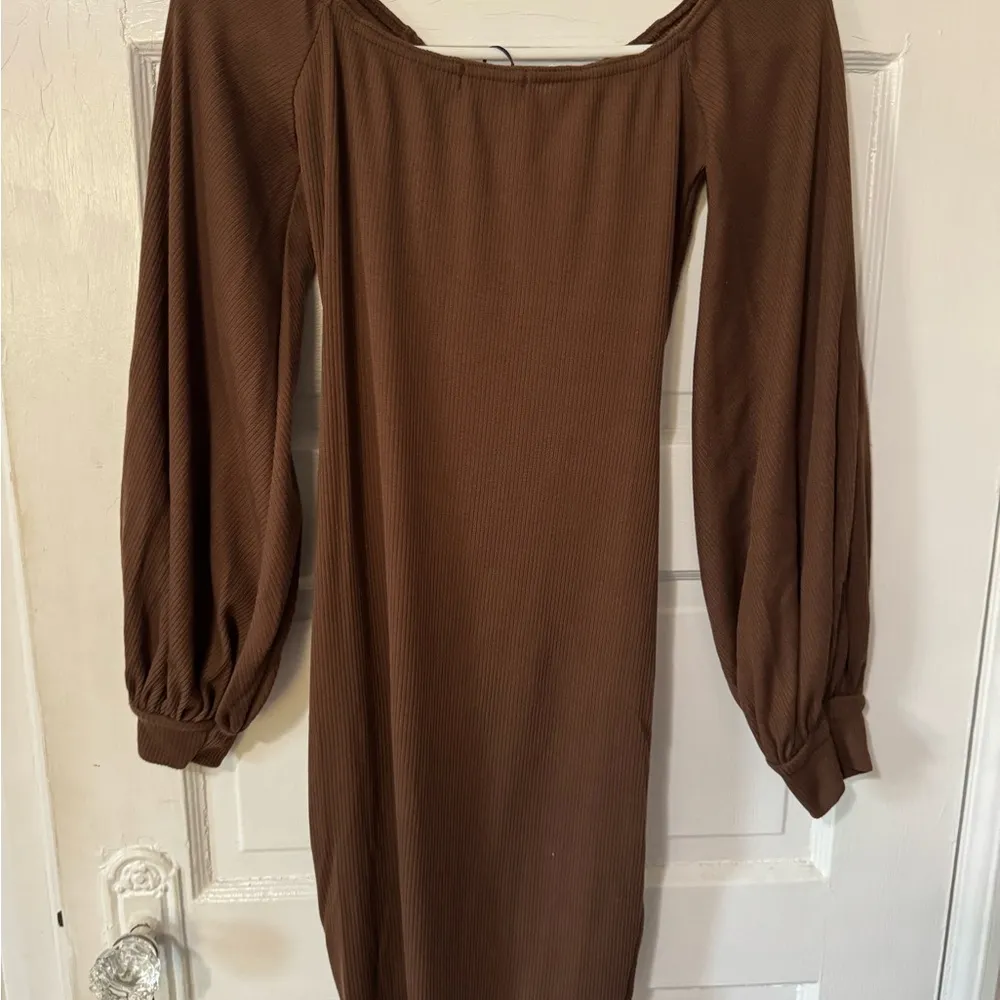 PLT brown ruched dress - Image 2