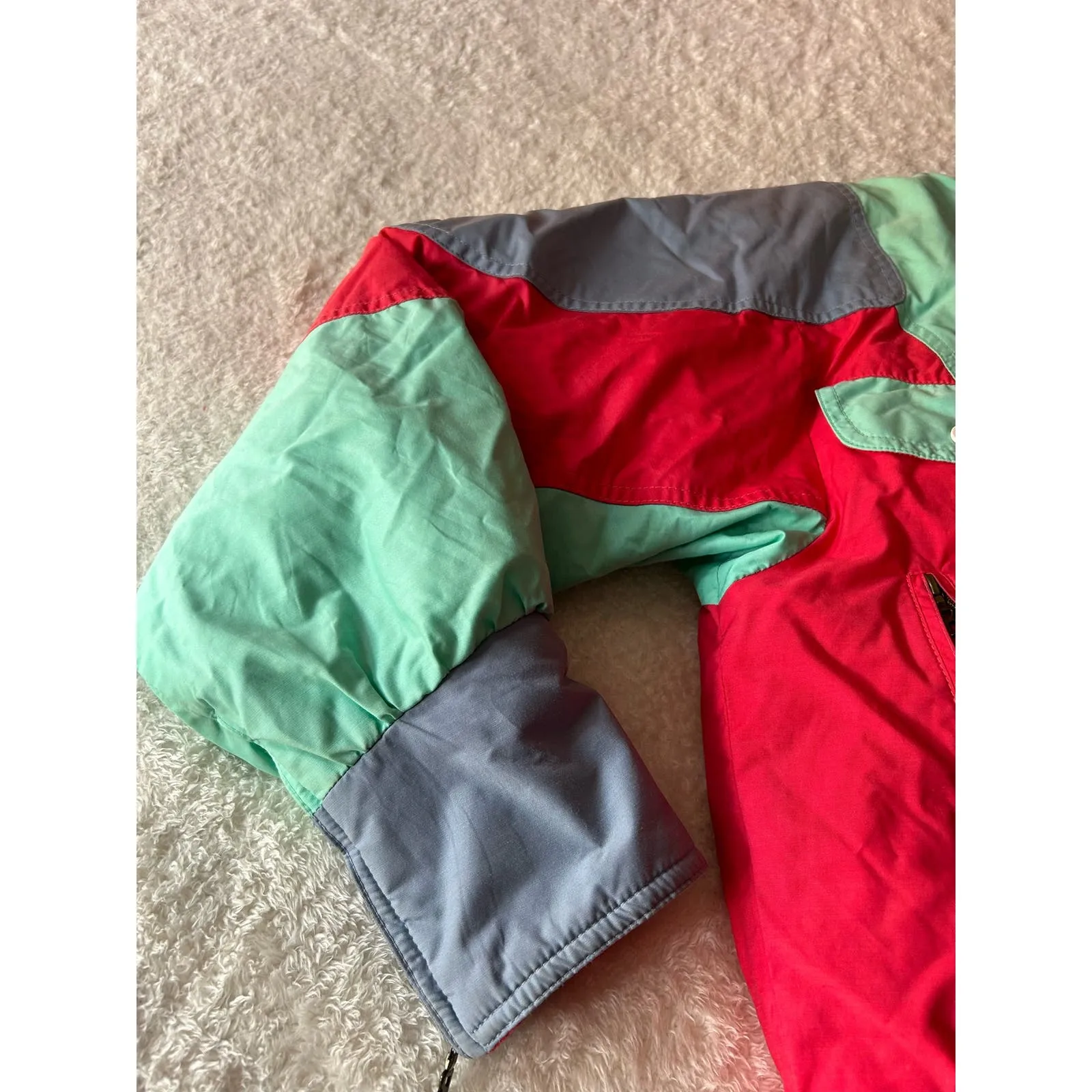 Rare VTG Bogner Colorful‎ 80's Ski Jacket Size Small Red - Image 6