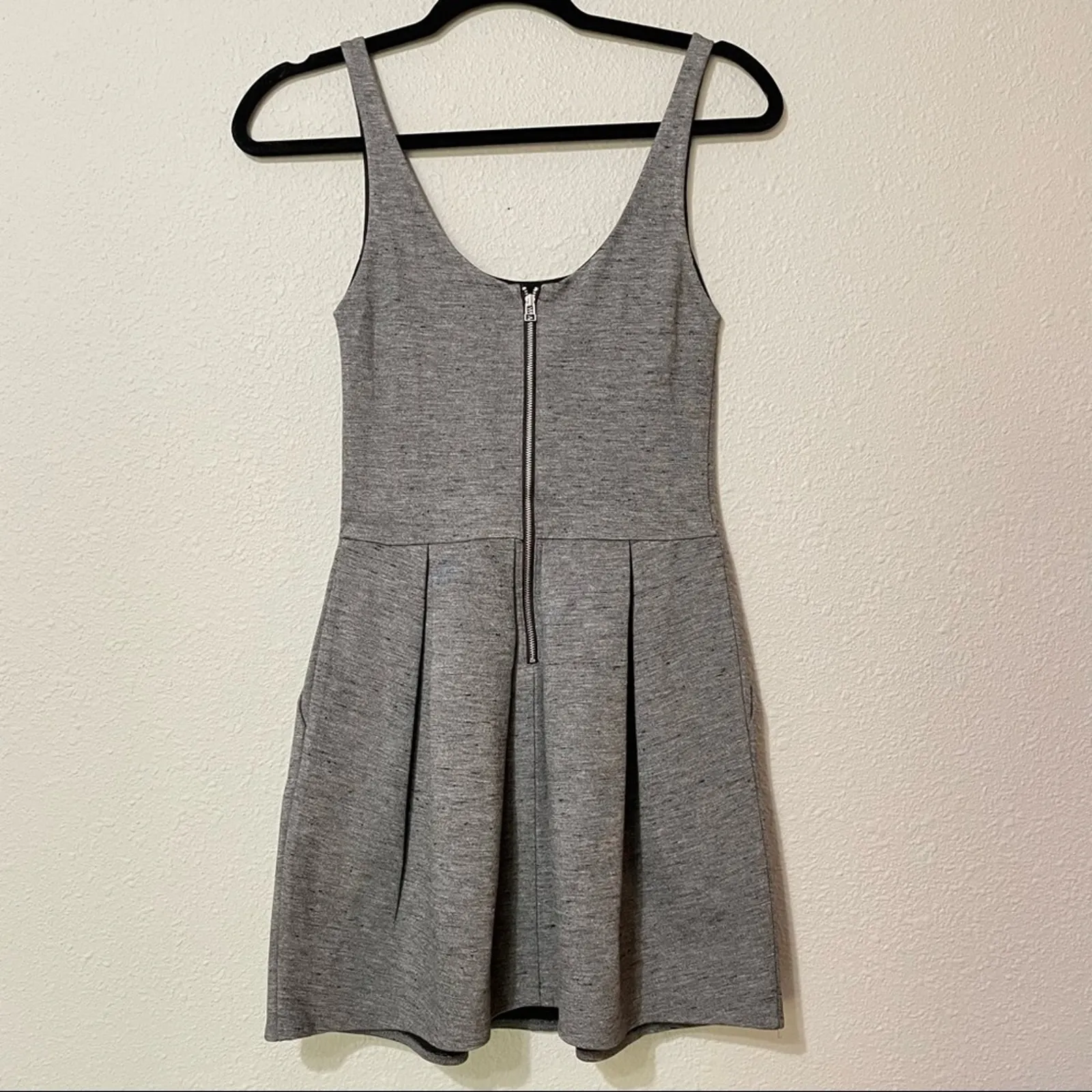 Wilfred Aritzia Grey Sleeveless Skater Mini Dress Womens 0 Babydoll Twee Fall - Image 8