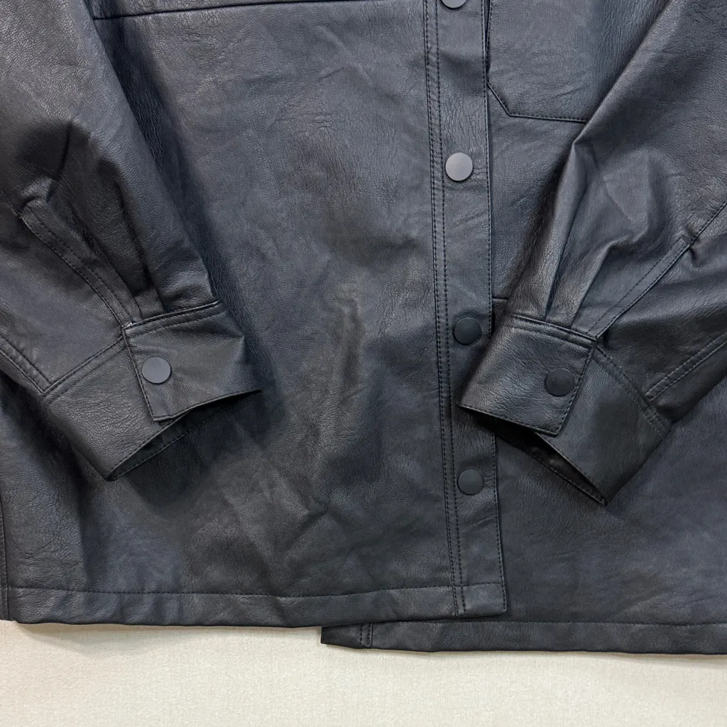 KanCan Midnight Black Leather Jacket Size XL - Image 3