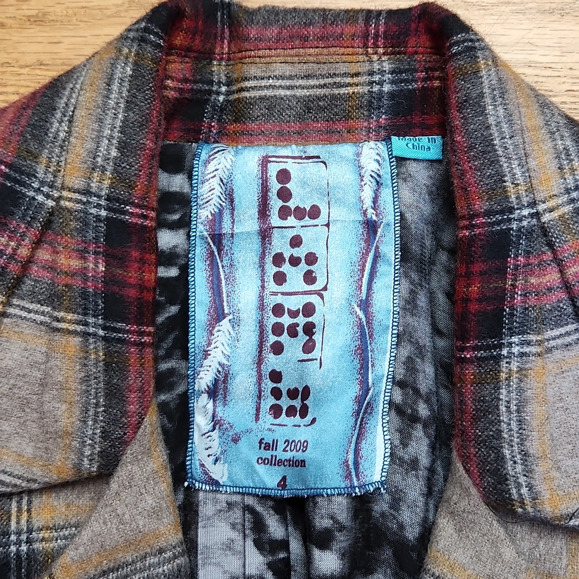 L.A.M.B. Red and Brown Plaid Blazer - Image 5