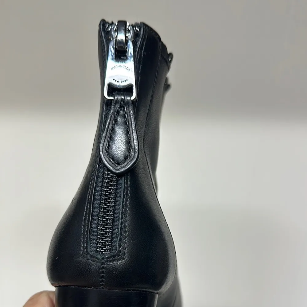 Coach Black Ankle Booties with Scalloped Trim - Image 11