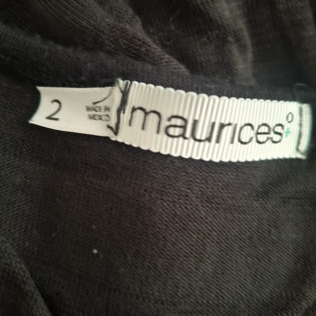Maurices Sz 2 Black and Gray Patterned Women's Top - Image 12