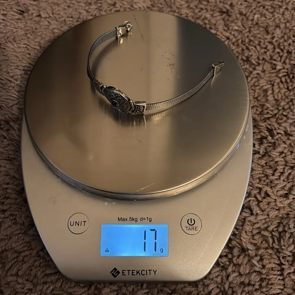 Vintage Sterling Silver Bracelet  925 Filigree Heart - Image 15