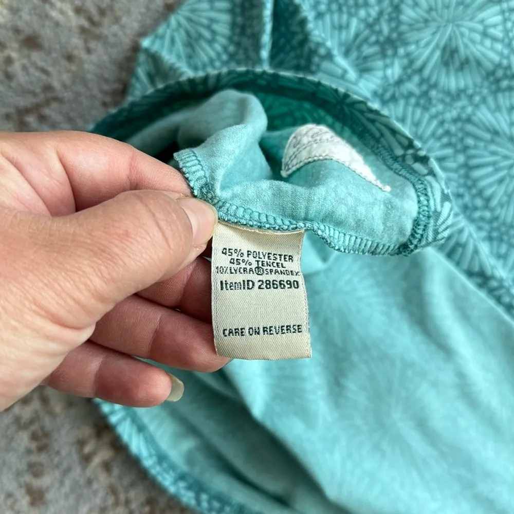 L.L. Bean Cap Sleeve Dress Green Small - Image 6