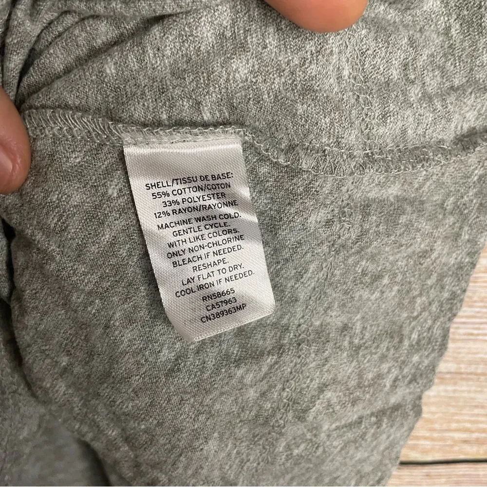 peplum gray tee ties at waist women Size XS petite - Image 10