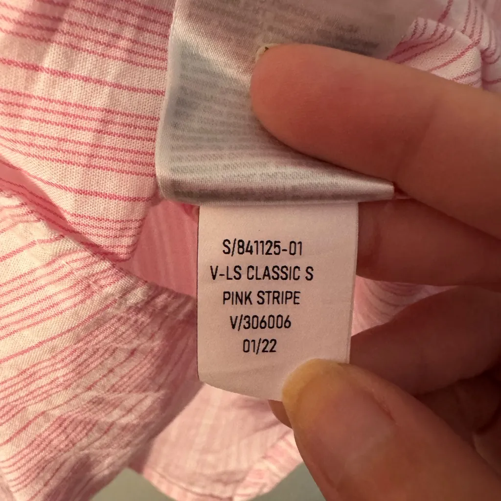 GAP The Classic Shirt Pink Stripe Cotton Button Down Shirt - Image 4