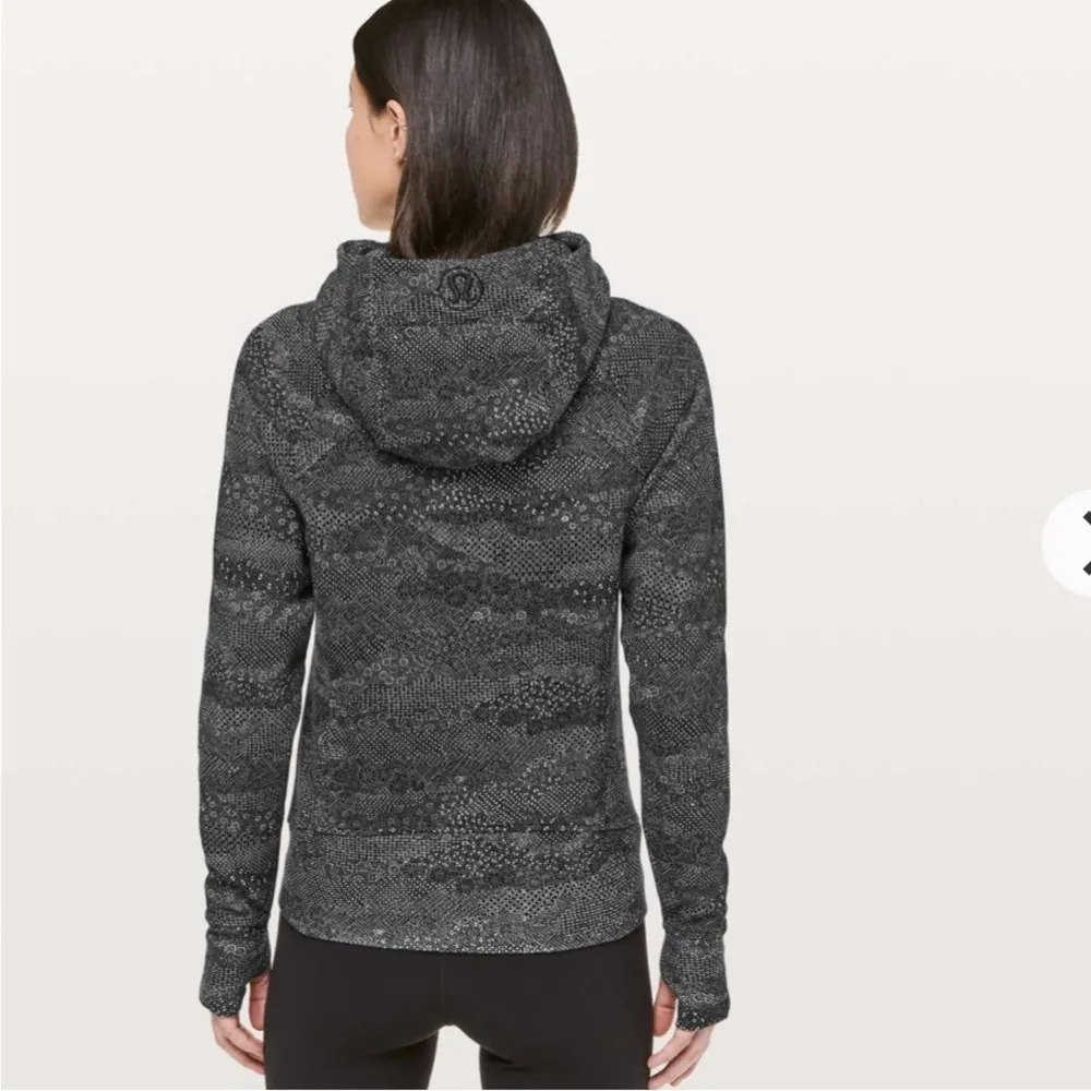 Lululemon Full Zip Floral Print Cotton Fleece Hoodie - Image 4